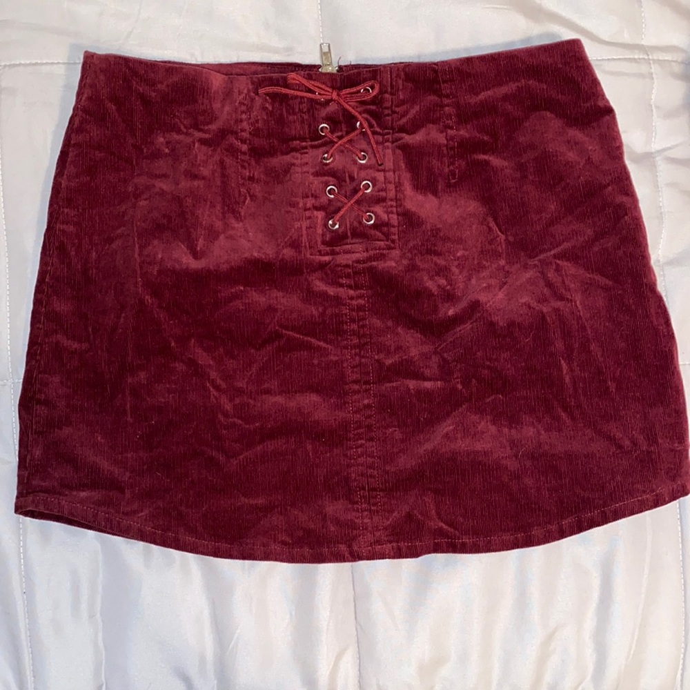 Forever 21 Red Velvet Skirt